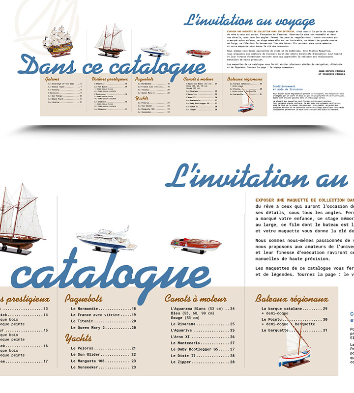 Catalogue de maquettes de bateaux Mistral Maquettes