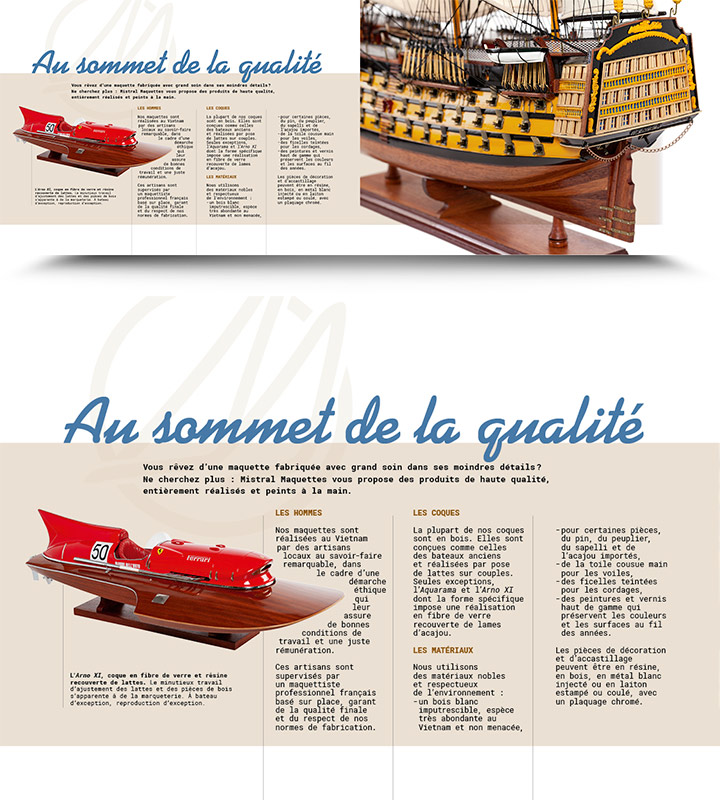 Catalogue de maquettes de bateaux Mistral Maquettes