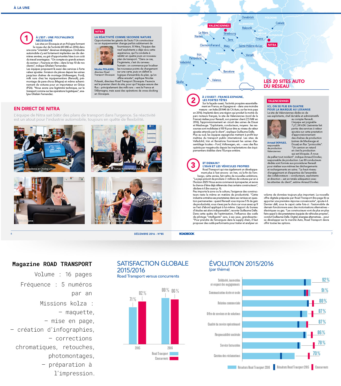 Pages du magazine ROADBOOK (Geodis)