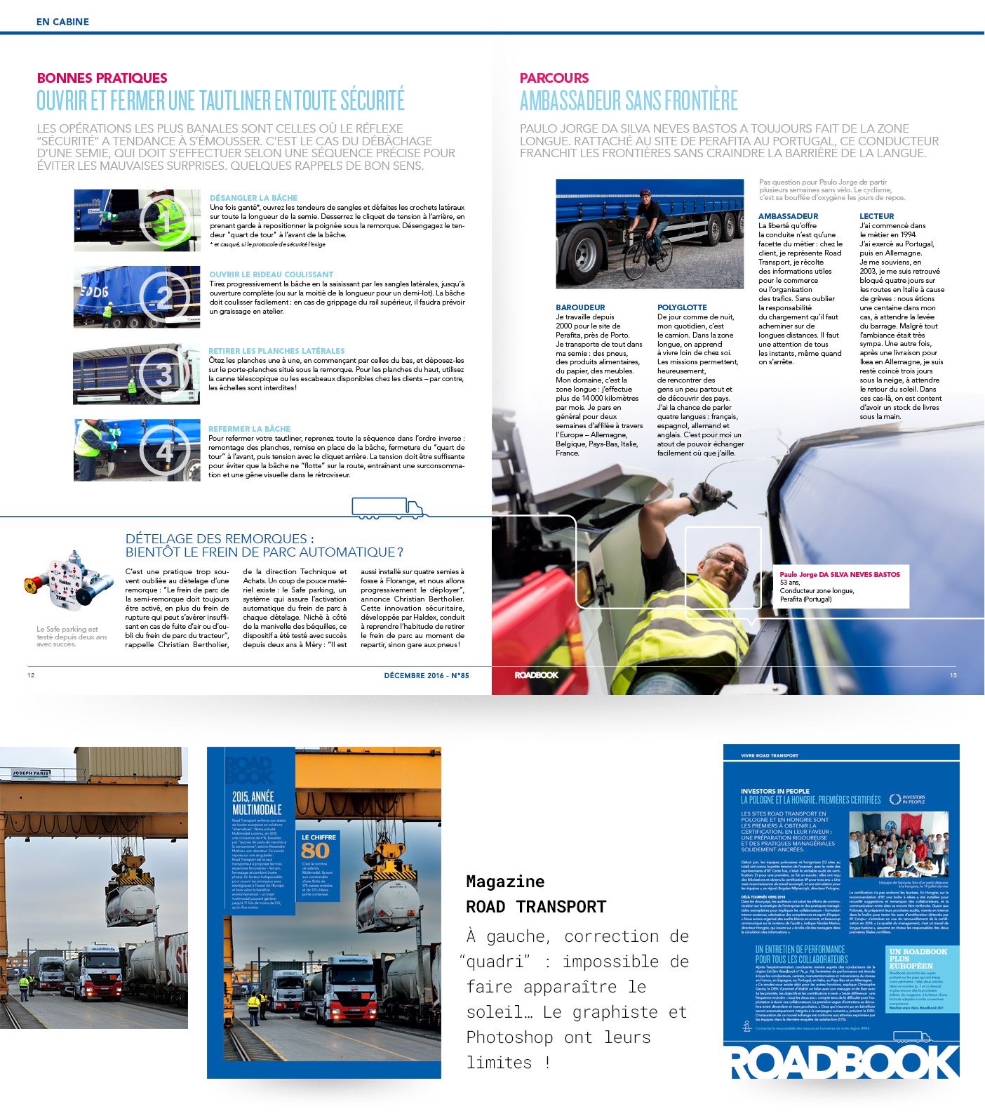 Pages du magazine ROADBOOK (Geodis)